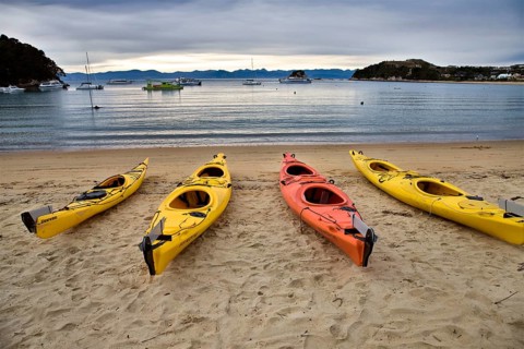 Golden Sand Beach New Zealand Abel Tasman National Park kayak