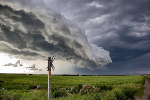 Prairie Storm Clouds Canada Saskatchewan Dramatic Summer