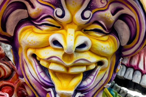 ACIREALE ITALY - FEBRUARY 26 2017: Detail of Parade float During The Carnival of Acireale on the