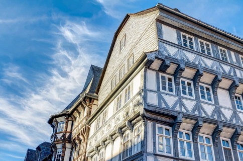 Timber framing houses Goslar old town, Germany, Europe