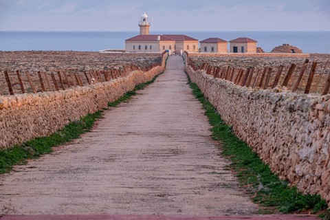 Punta Nati cape lighthouse, Ciutadella, Menorca, Balearic Islands, Spain, Europe