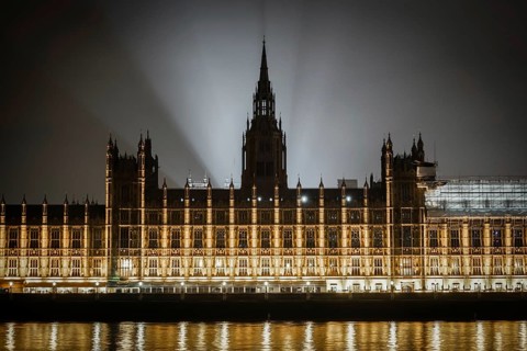 Palace of Westminster of night view (London). Shooting Location: United Kingdom, London