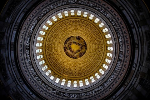 United States Capitol ceiling painting of the (United States Capitol). Shooting Location: