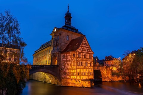 View of the old town hall in Bamberg in Bavaria, Germany, Europe