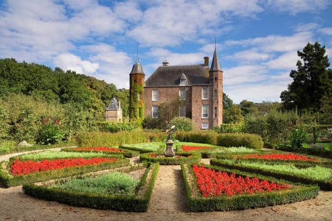 Zuylen Castle with its decorative garden is a Dutch castle at the village of Oud-Zuilen just north