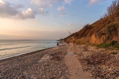 Totland Bay on the Isle of Wight, England, UK