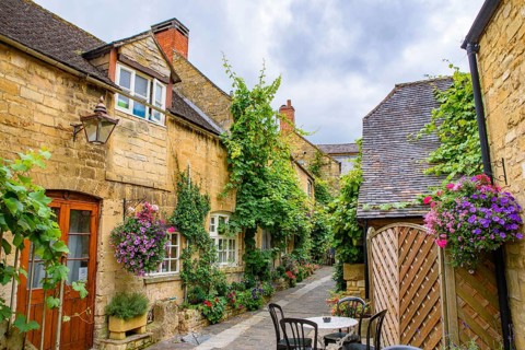Traditional rural houses in Cotswolds area, England, UK
