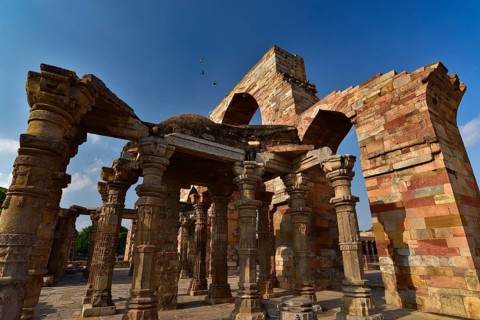 Qutub Minar, a UNESCO World Heritage Site in New Delhi, India, Asia