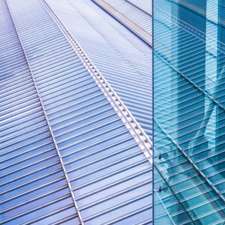 Glass And Steel Abstract Architecture Of A Railway Station Roof