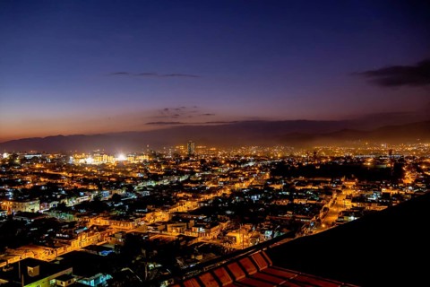Caribbean, Cuba, Santiago de Cuba, Night shot Austria, Central America