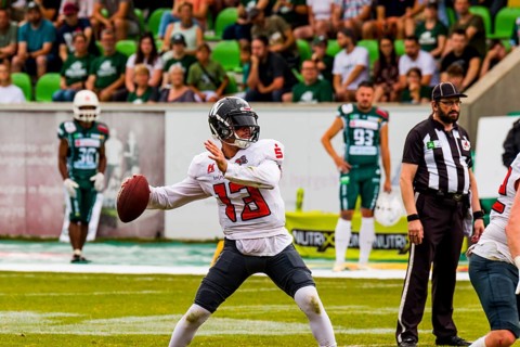 German Football League, Game: Schwäbisch Hall Unicorns, Kirchdorf Wildcats in the Optima Sportpark