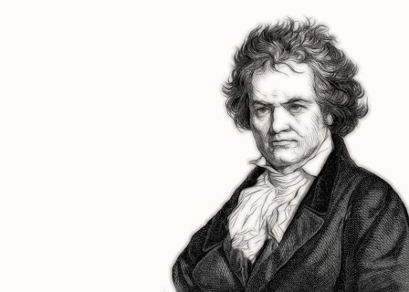 Ludwig van Beethoven, 1770 -1827, German composer, digitally altered
