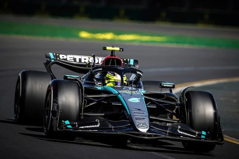 MELBOURNE, AUSTRALIA, MARCH 24: Lewis Hamilton of Great Britain drives the Mercedes AMG Petronas F1