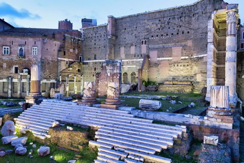 View of the city, photo as a background in old italian roman capital city, rome, italy