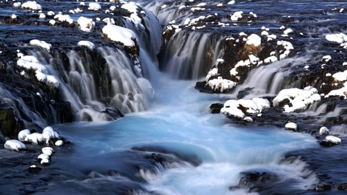 Iceland, Europe, Bruarfoss, waterfall, bridge waterfall, Europe