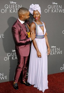 David Oyelowo and Lupita Nyong'o at the Los Angeles premiere of 'Queen Of Katwe' held at the El