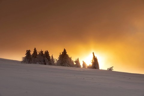 Sunset on the highest mountain in the Rhön, the Wasserkuppe 14