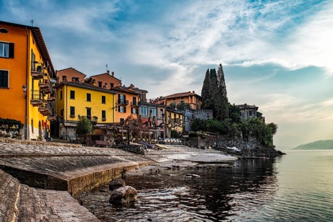 Lakeside of Varenna at sunset