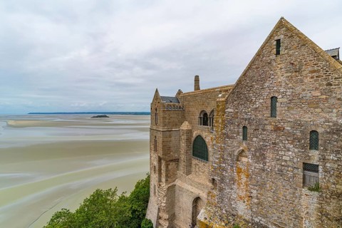 Abbey of Mont Saint Michel, an UNESCO island in Normandy, France, Europe