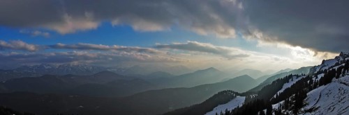 Light and weather mood on the Brauneck, Bavarian Prealps