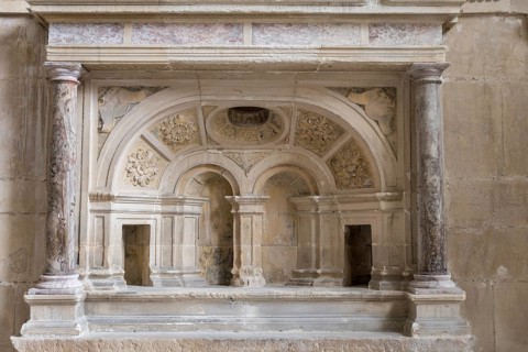 A old medeival interior in France, Meurthe et Moselle, Toul, Saint Etienne cathedral