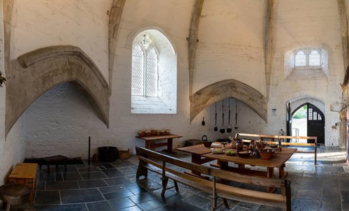 Glastonbury, United Kingdom, 1 September, 2022: interior view of the Abbot's Kitchen at Glastonbury