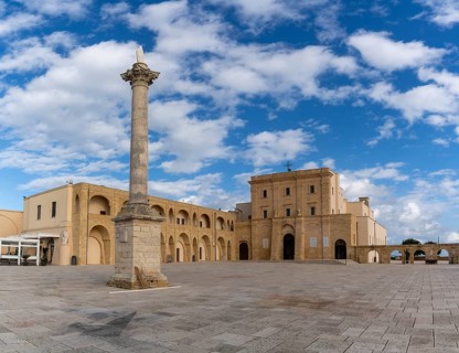 Santa Maria di Leuca, Italy, 29 November, 2023: view of the Santa Maria di Leuca sanctuary and the