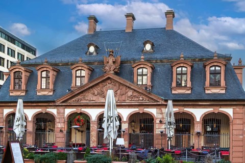 The former guard-house (Hauptwache) is baroque building in central point of Frankfurt am Main,