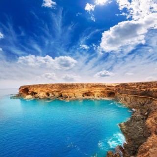 Ajuy beach Fuerteventura at Canary Islands of Spain