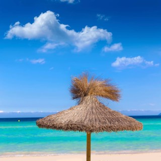 Majorca Platja de Muro beach in Alcudia bay in Mallorca Balearic islands of Spain