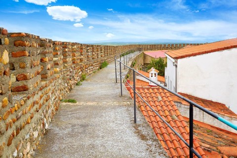 Galisteo fortress in Caceres of Extremadura Spain by the Via de la Plata way