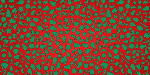 Red and Green Christmas background, Christmas icons elements banner