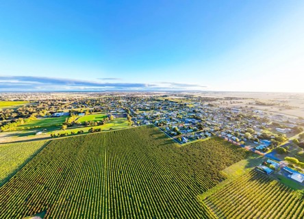 Autumn sunset around the rural country town of Penola in the Coonawarra wine region in South