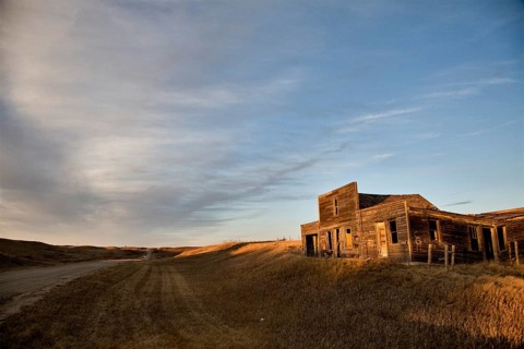 Ghost Town Galilee Saskatchewan cart wheel abandoned
