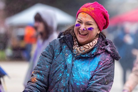 Hindus, Christians and members of all faiths gathered in Victoria Park to celebrate Holi, the