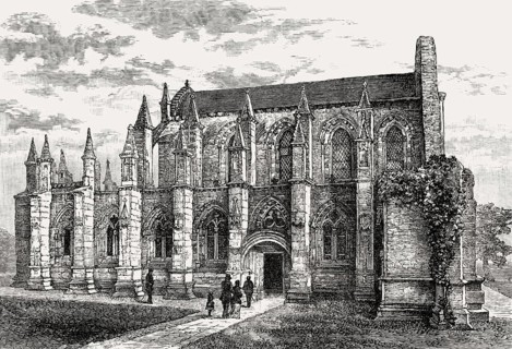 Rosslyn Chapel, Roslin, North front, Scotland, 19th century