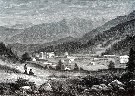 Kurort St. Moritz, Alpenort im Engadin in der Schweiz, 19.