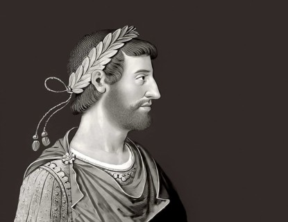 Hadrian or Publius Aelius Hadrianus Augustus, 76 - 138, Roman emperor, digitally edited
