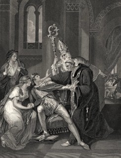 Edwy All-Fair oder Eadwig, ca. 941-959 n. Chr., König von England und Königin Elgiva, ergriffen von