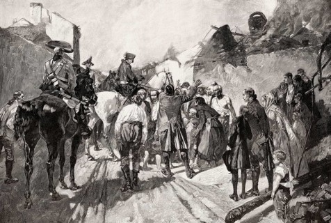 Frederick II, before the Battle of Zorndorf, fought on 25 August 1758, Seven Years' War