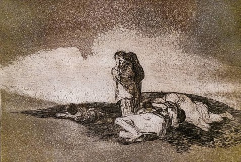 The disasters of war, no. 60: There is no one to help them, 1810 -1814, Francisco de Goya, first
