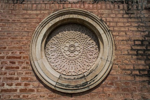 Circular design on Baroda Museum and Picture Gallery, Gujarat, India, Asia
