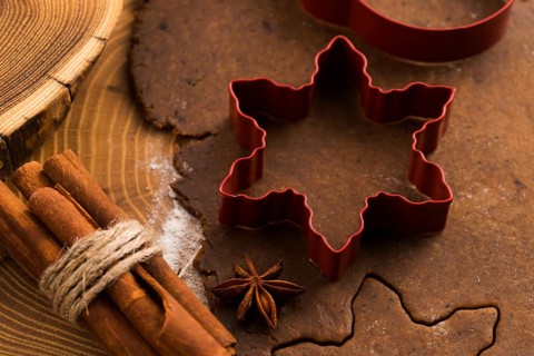 Baking Christmas gingerbread