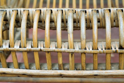 Bamboo chair close up, Pune, Maharashtra, India, Asia