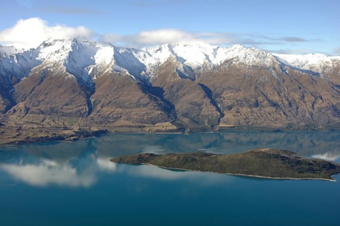 Pig Island in Lake Wakatipu, Otago, New Zealand, Oceania