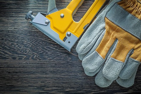 Construction forklift safety gloves top view