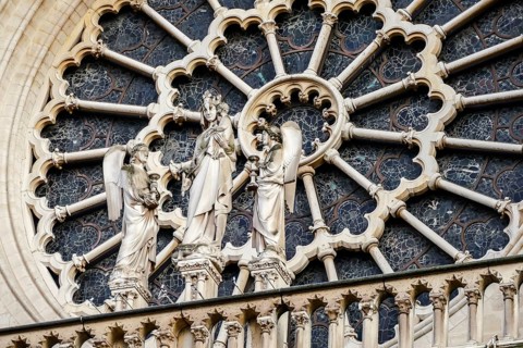Notre Dame de paris Church cathedral, Photo image a Beautiful panoramic view of Paris Metropolitan