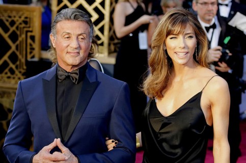 Sylvester Stallone and Jennifer Flavin at the 88th Annual Academy Awards held at the Hollywood &