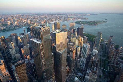An image of Manhattan New York from above
