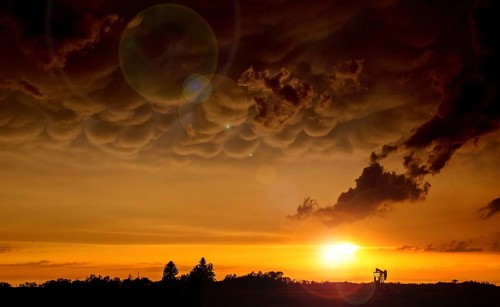 Ominous Storm Clouds Prairie Summer Rural Susnet